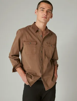 Lucky Brand Cordkragen Washed Utility Langarmhemd Kaffeelikör Lucky Brand