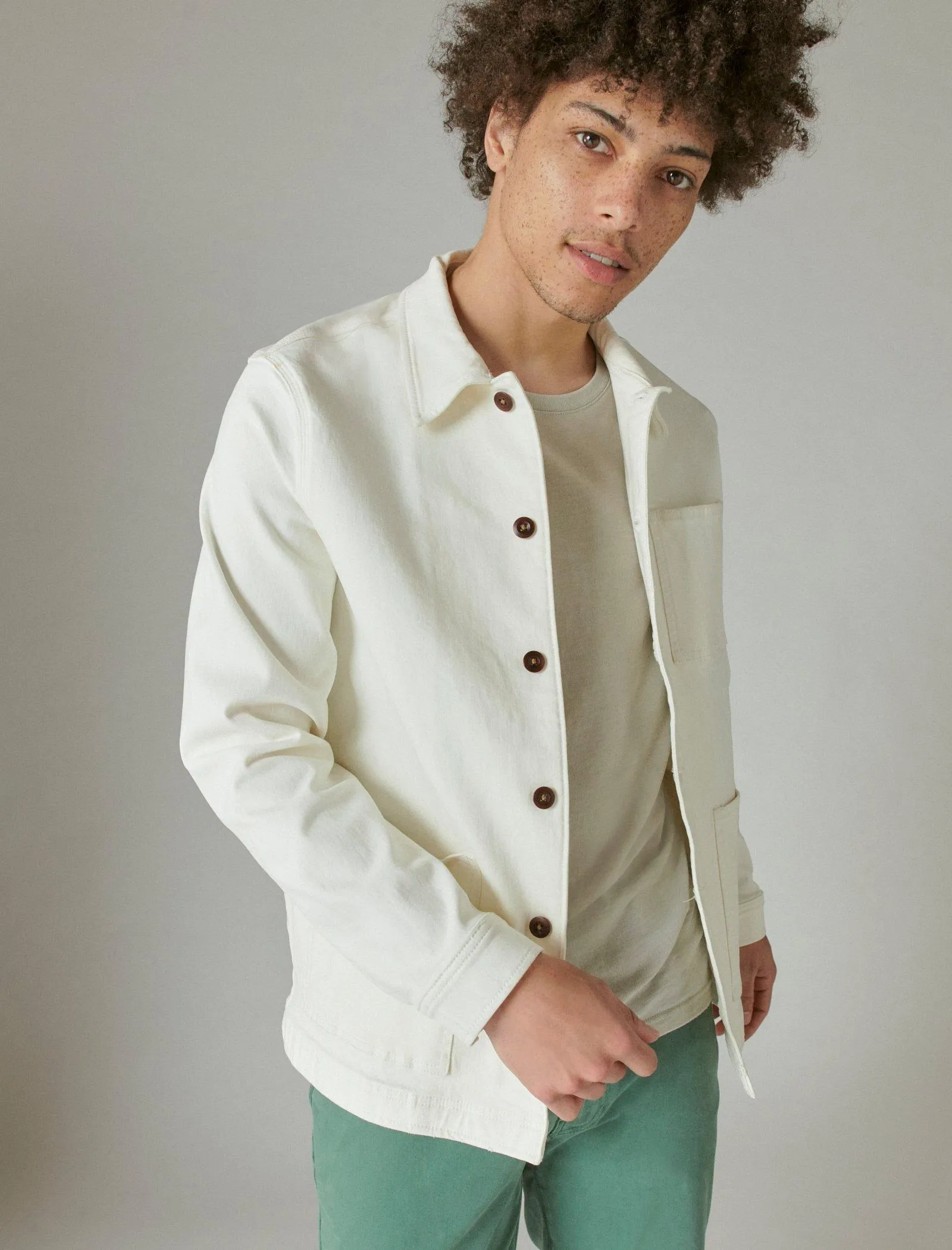 Lucky Brand Garment Dye Chore Jacket Blanch Lucky Brand