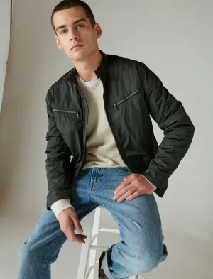 Lucky Brand Nylon Bonneville Jacke Tiefschwarz Lucky Brand