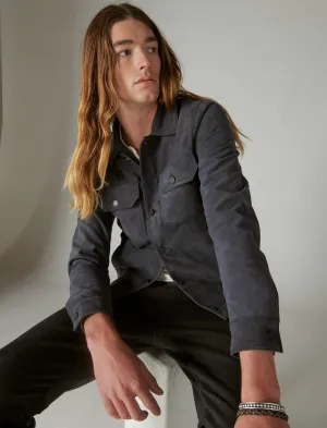 Lucky Brand Wildleder Militärhemdjacke Pariser Nächte Lucky Brand