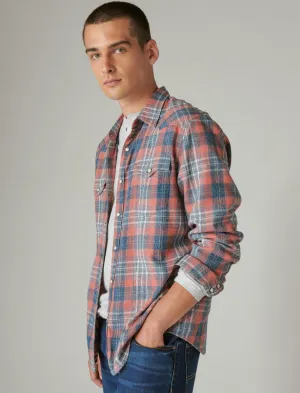 Lucky Brand Western Langarmhemd Indigo Karo Lucky Brand