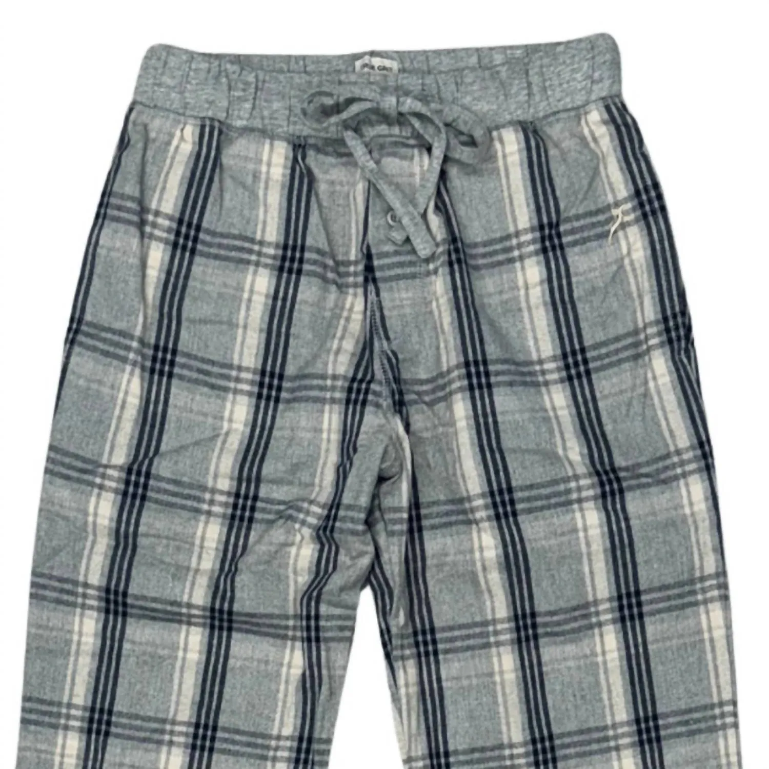 Herren Bergkaro Flanellhose in Grau