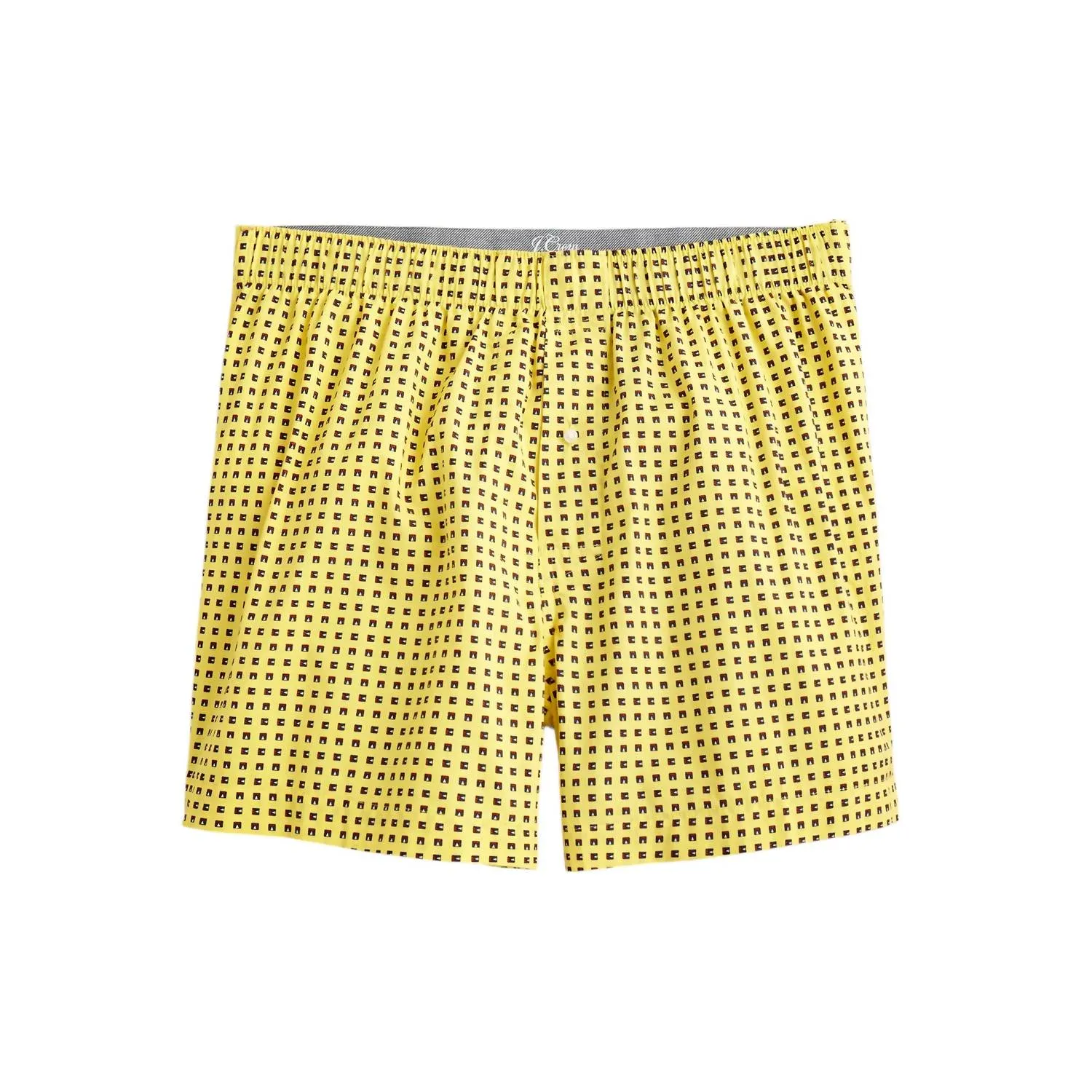 Druckboxershorts für Herren in Gelb