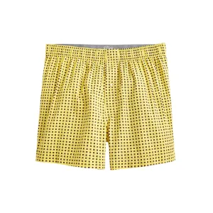 Druckboxershorts für Herren in Gelb