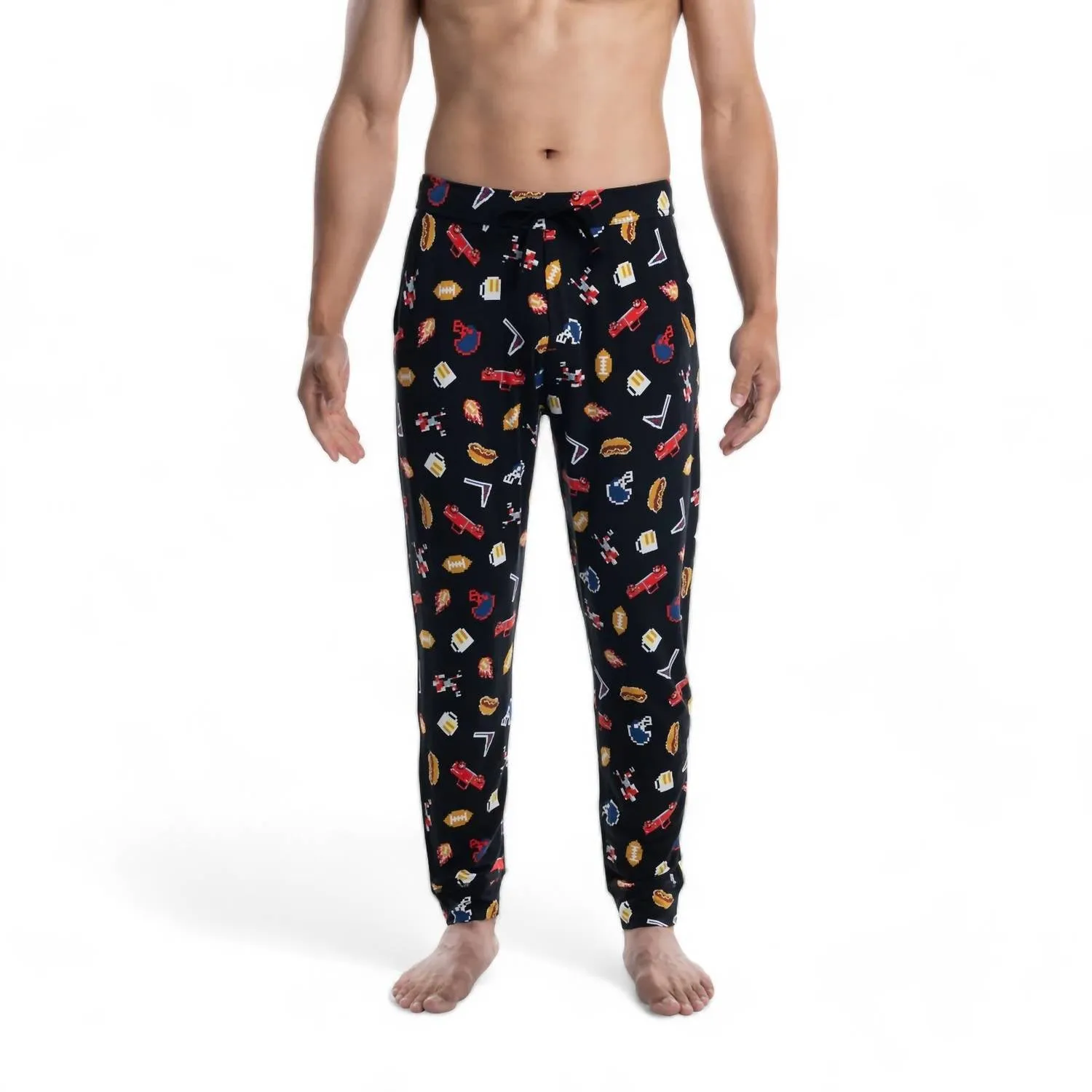 Herren Snooze Hose im Football-Gamer-Design - Schwarz