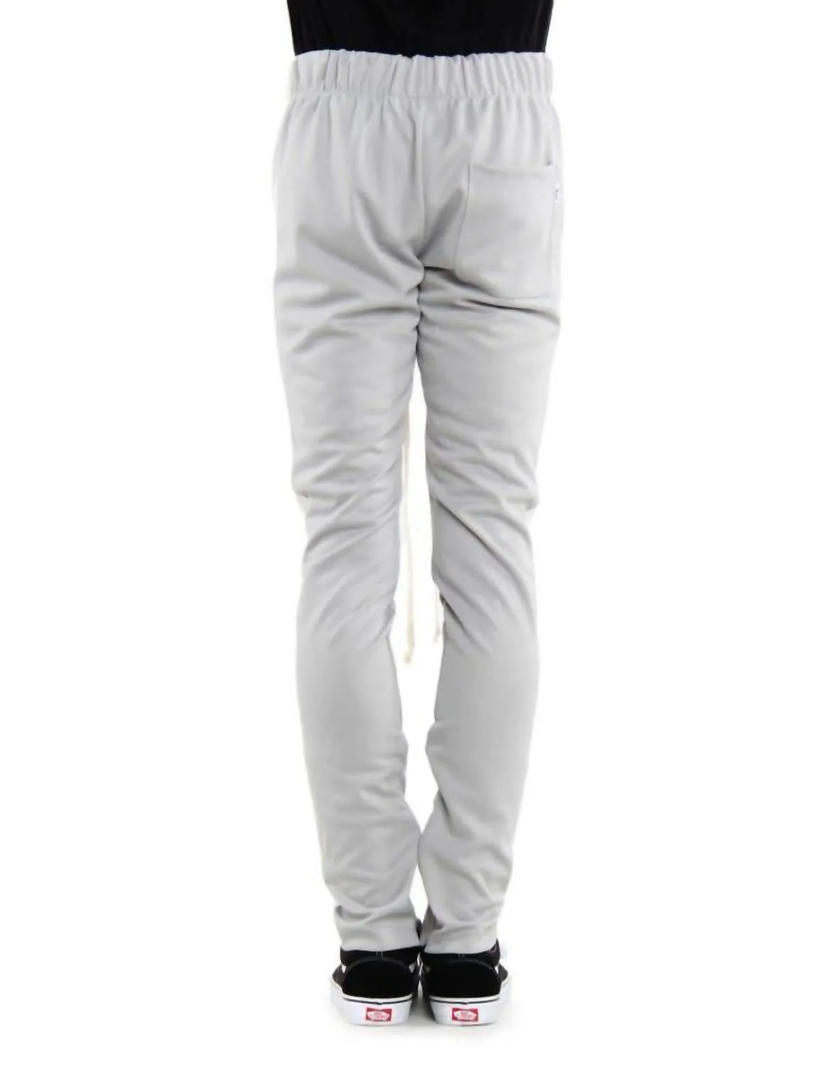 Herren Trackhose in Grau/Weiß