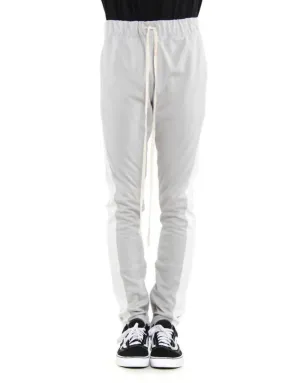 Herren Trackhose in Grau/Weiß