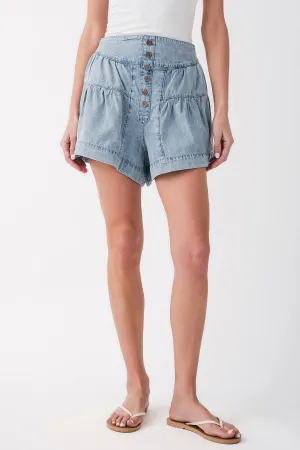 Miou Muse Denim Etagen-Shorts