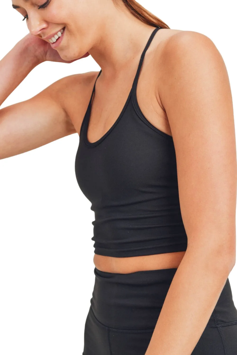 Mono B Spitzen-Blumen Crop Cami Top AT-A0417 Plus