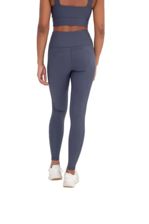 Mono B Mikrogerippte Lycra-Mischung Swoop-Rücken High-Waist Leggings APH3192