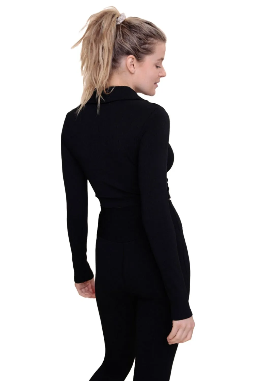 Mono B Rippenbund Polo Langarm AT-A08156