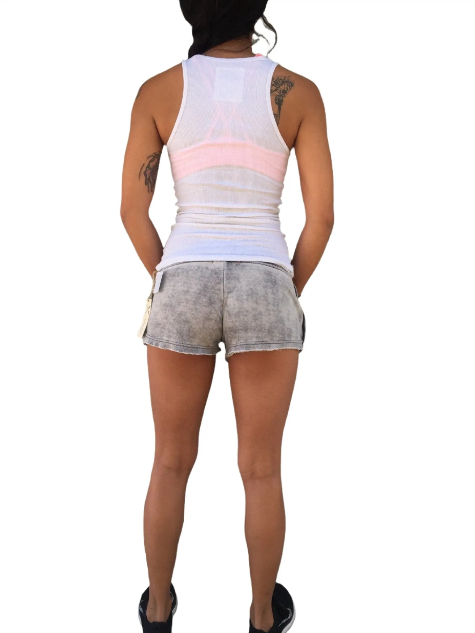 Ocean Drive Beach Bum Burn Out Shorts OD1481 Stahlgrau