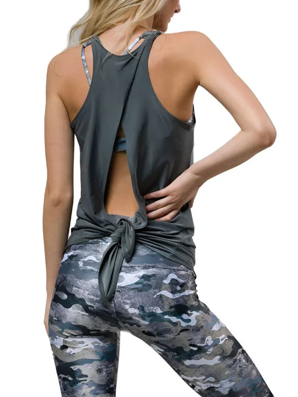 Onzie Hot Yoga 3109 Rückenbindungs-Tanktop Einheitsgröße