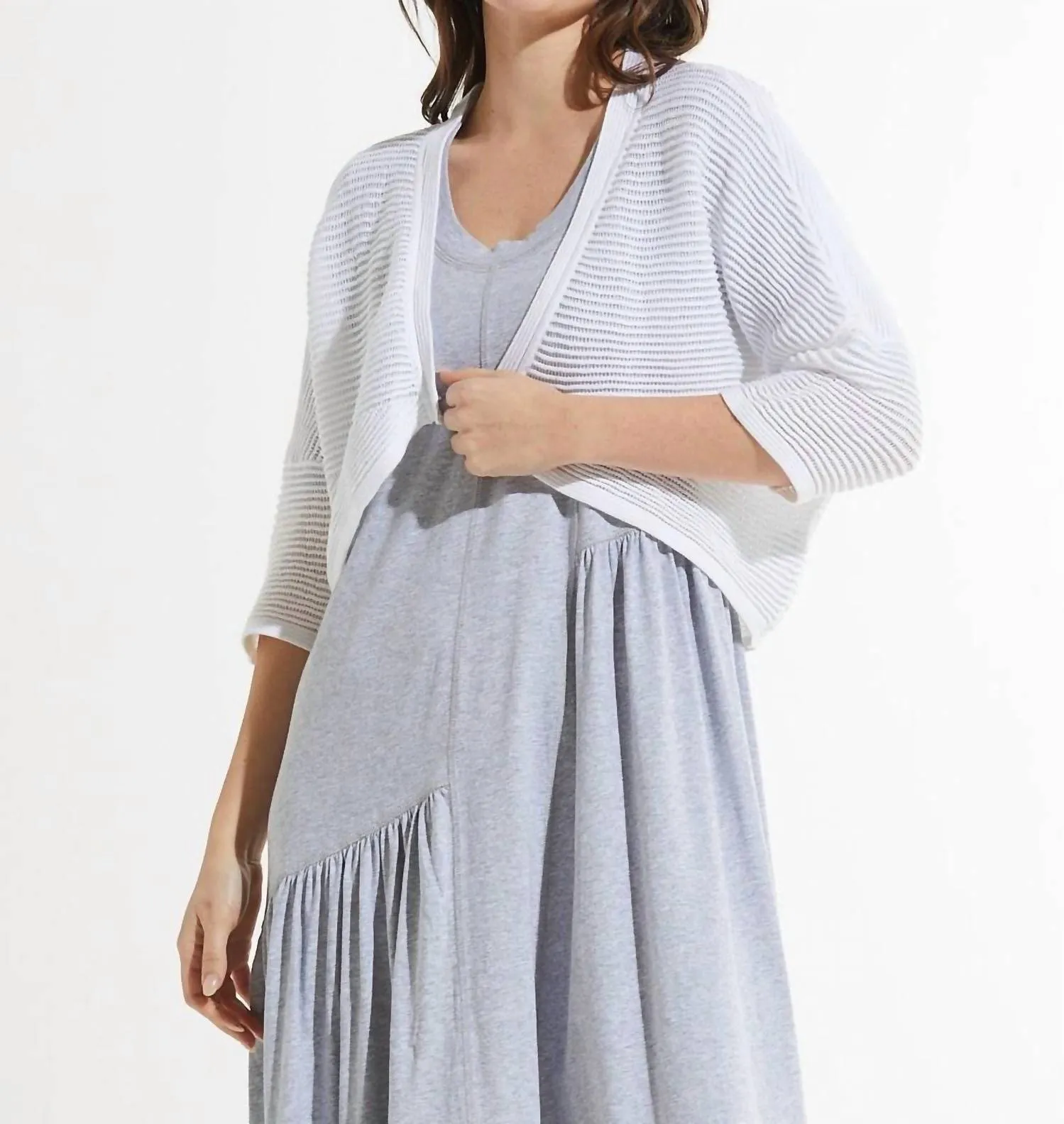 Osmanischer Shrug Cardigan in Weiß