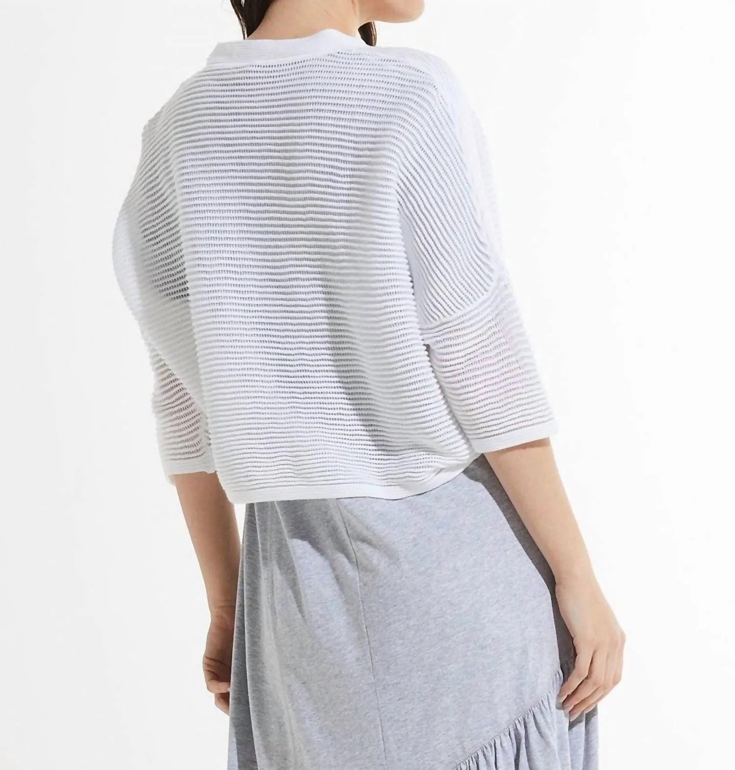 Osmanischer Shrug Cardigan in Weiß