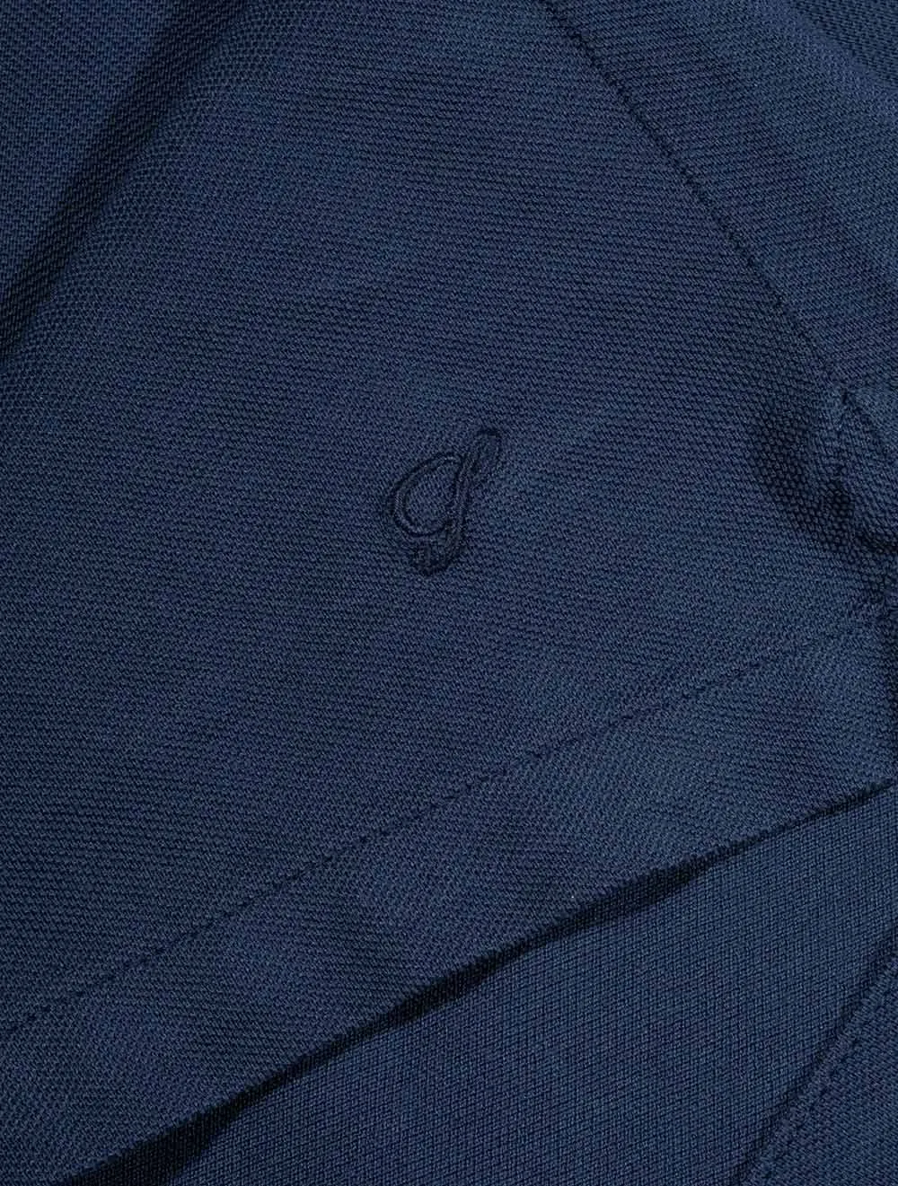 Pigmentgefärbtes Polohemd - Marineblau