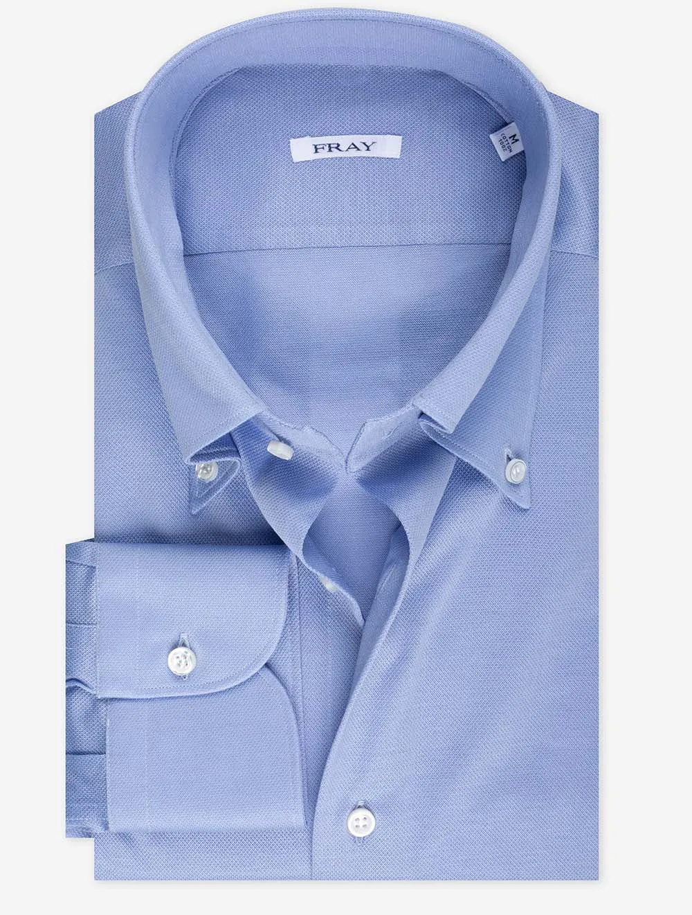 Pique Knopfhemd Blau