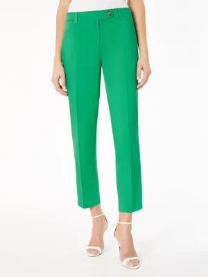 Übergröße Einfarbige Slim-Fit-Hose mit verdecktem Reißverschluss