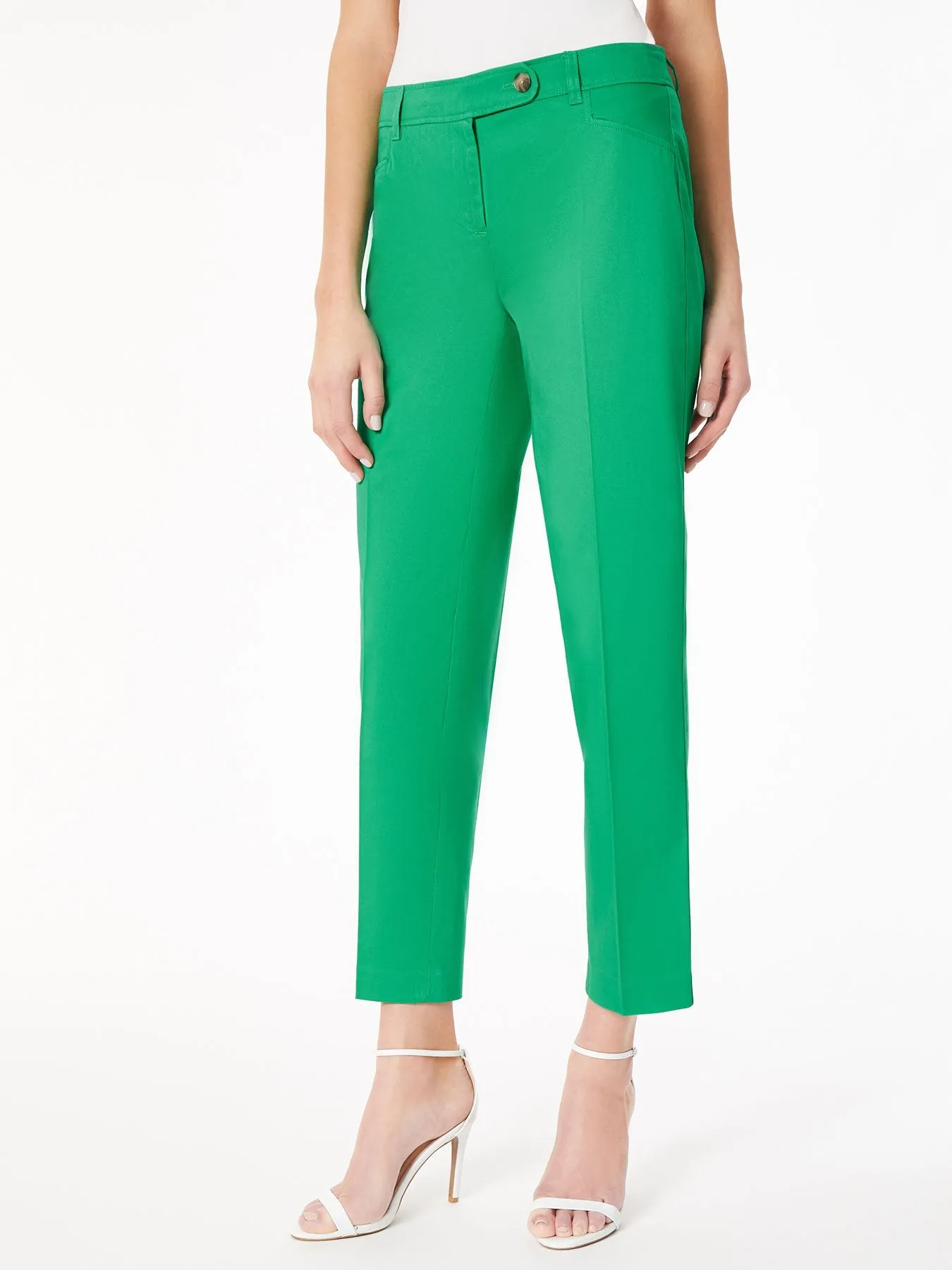Übergröße Einfarbige Slim-Fit-Hose mit verdecktem Reißverschluss