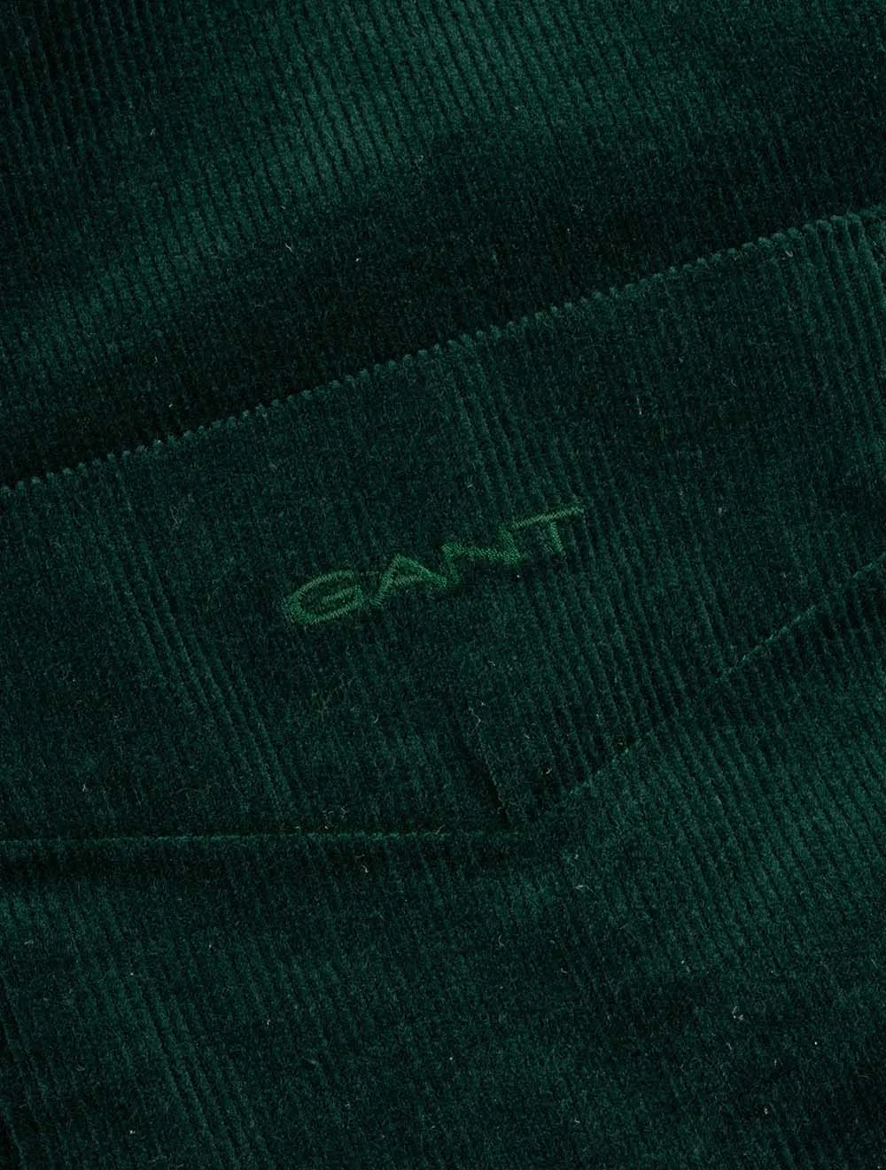 Reguläres Kordhemd im Tartan-Grün