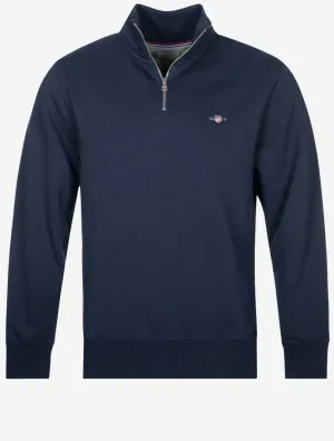Regular Fit Schutzhalbzip-Sweat Abendblau