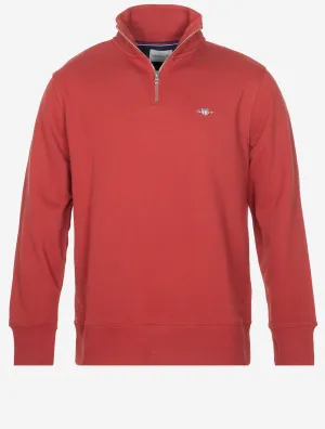 Regular Shield Halbzip-Pullover Eisenrot