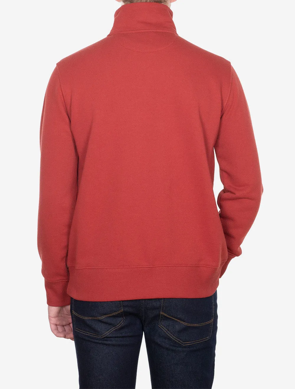 Regular Shield Halbzip-Pullover Eisenrot