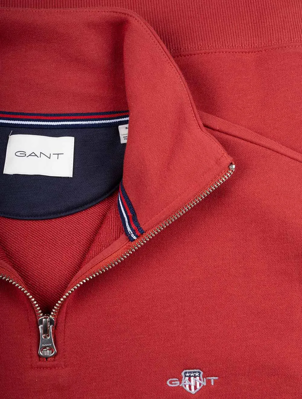 Regular Shield Halbzip-Pullover Eisenrot