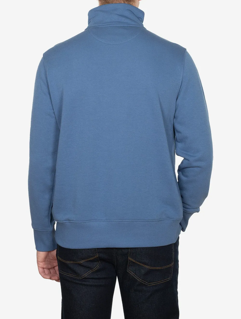 Regular Shield Halbzip-Pullover Vintage Blau