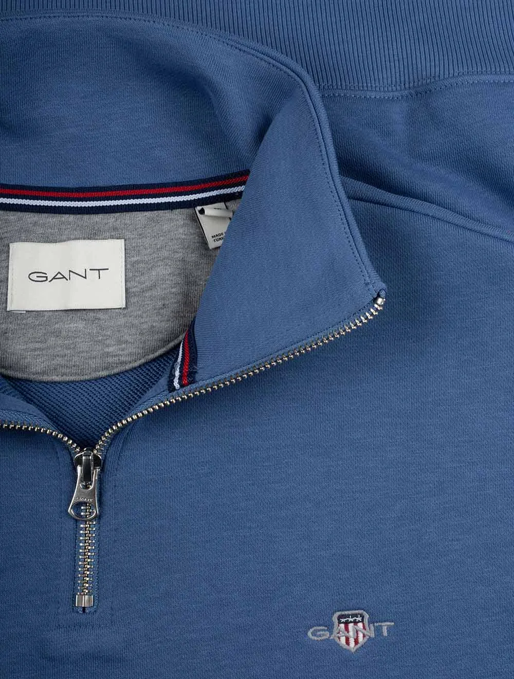Regular Shield Halbzip-Pullover Vintage Blau