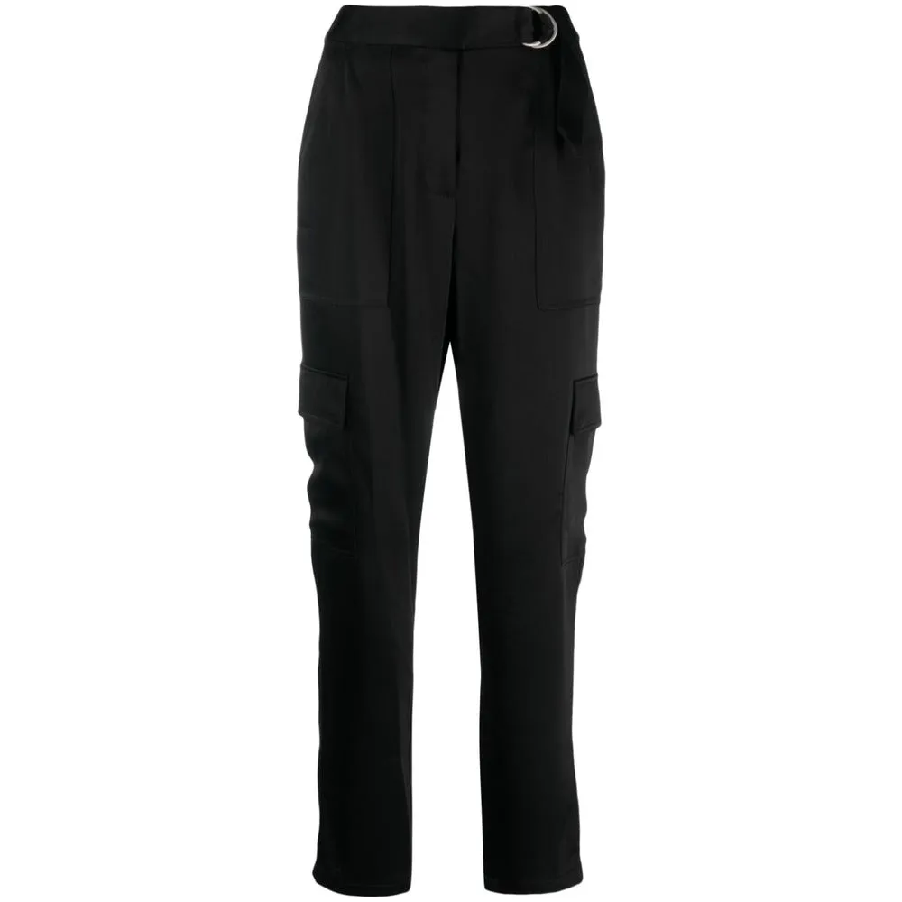Simkhai Damen Carolina Seitliche Aufnähtaschen Gerade Beine Utility Hose Schwarz