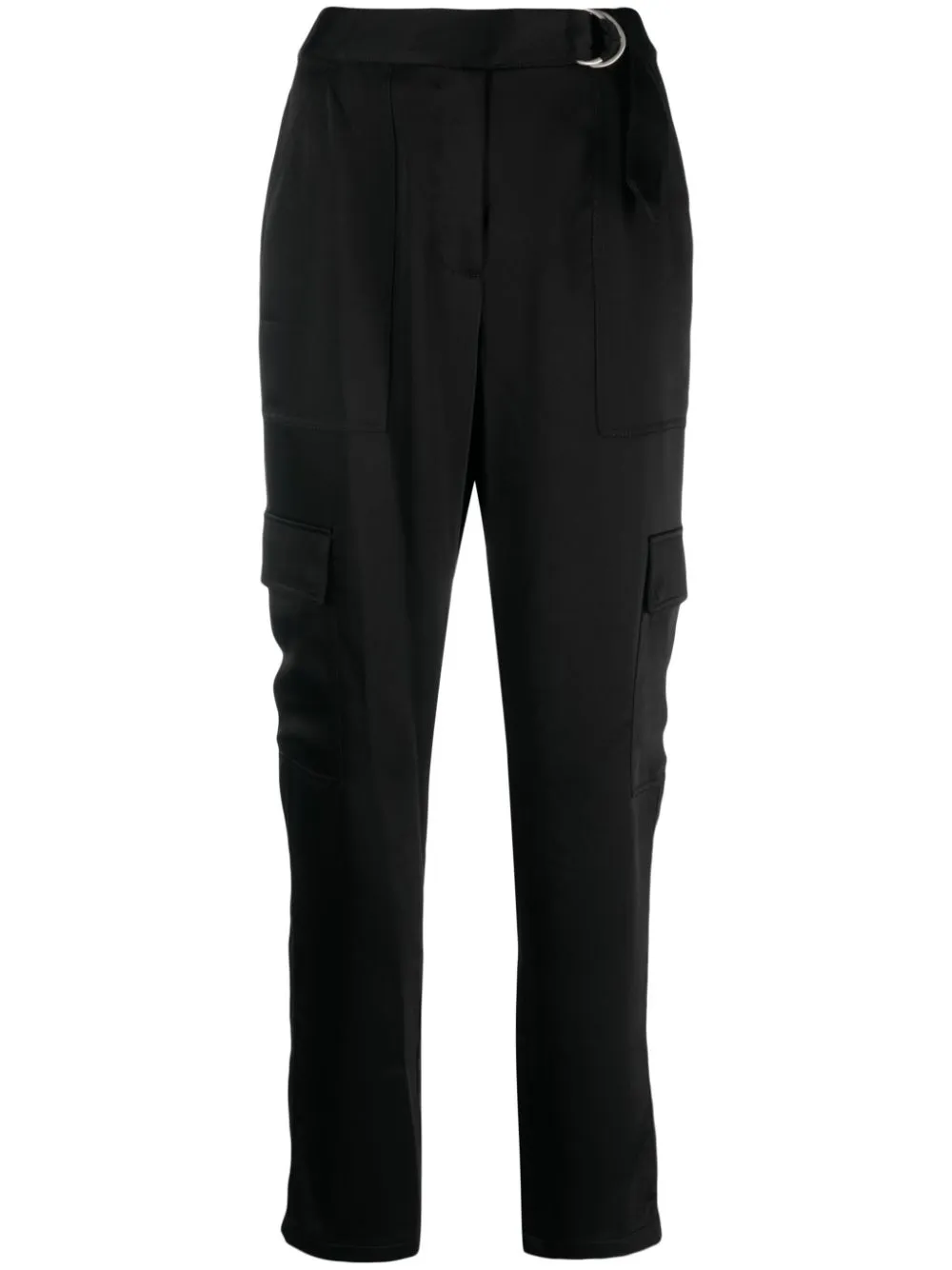 Simkhai Damen Carolina Seitliche Aufnähtaschen Gerade Beine Utility Hose Schwarz