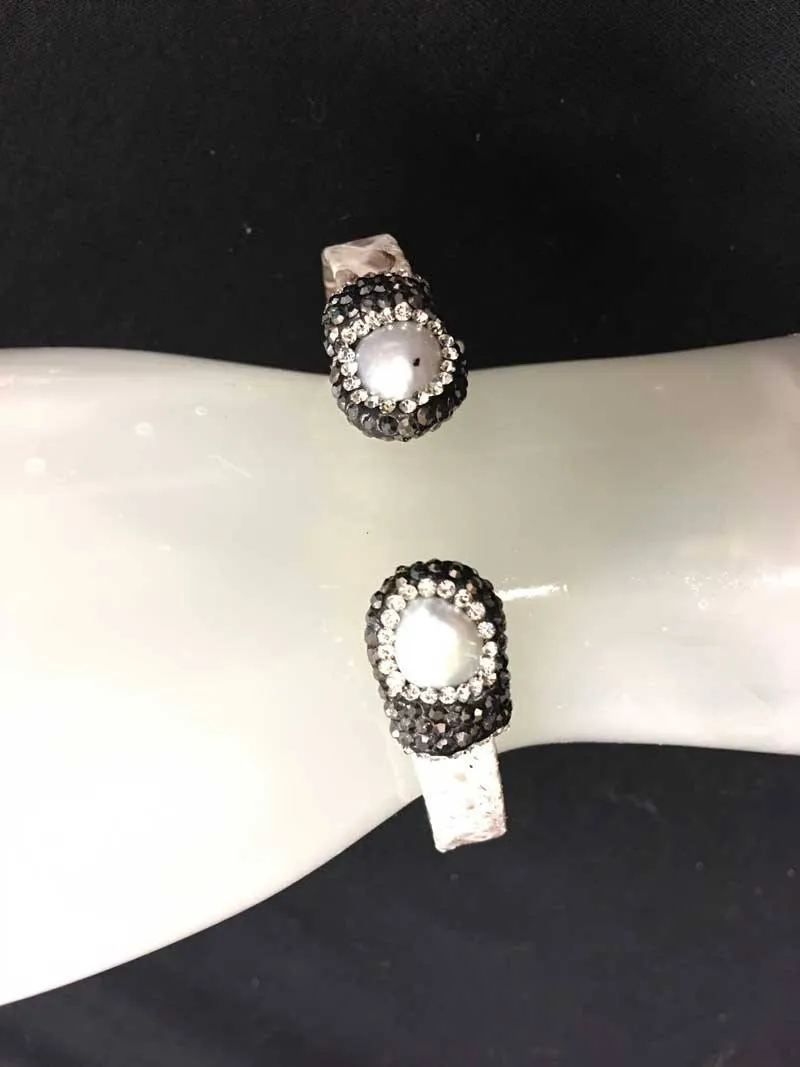 Schlangenhaut Armband mit Perlen und verstellbarer Länge