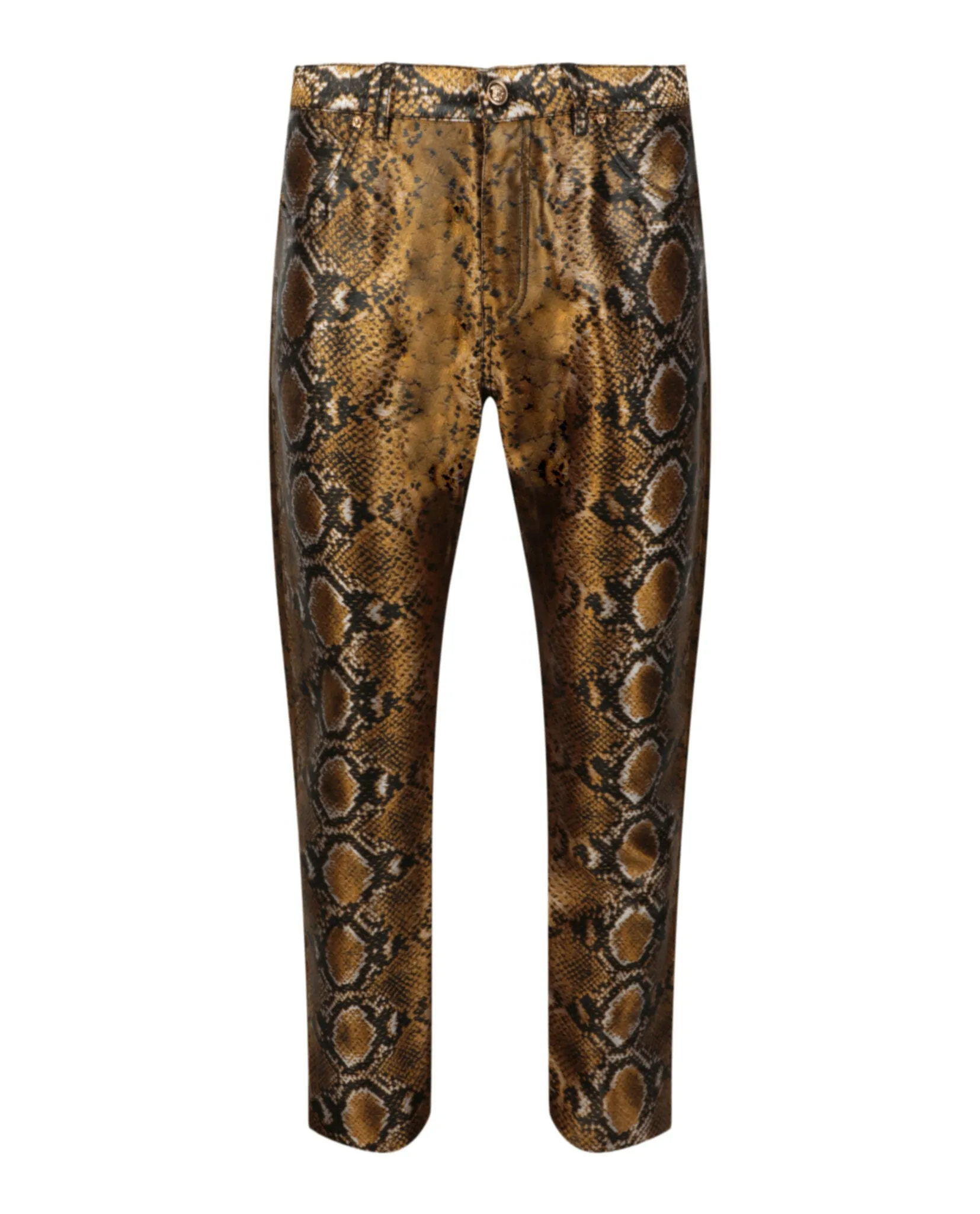 Schlangenhaut-Print Hose