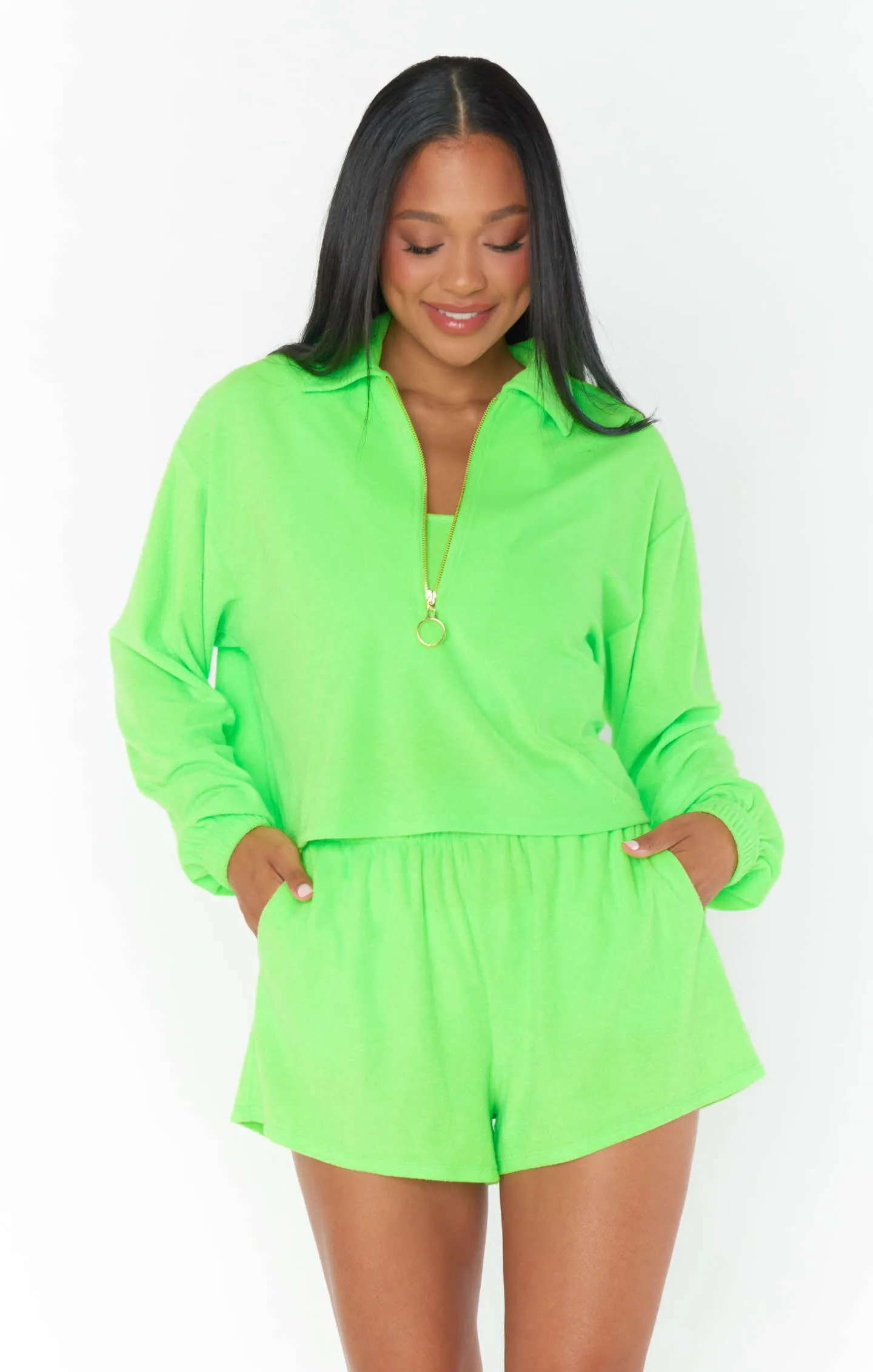 Spano Pullover ~ Neon Grün Terry