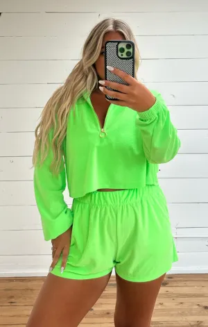 Spano Pullover ~ Neon Grün Terry