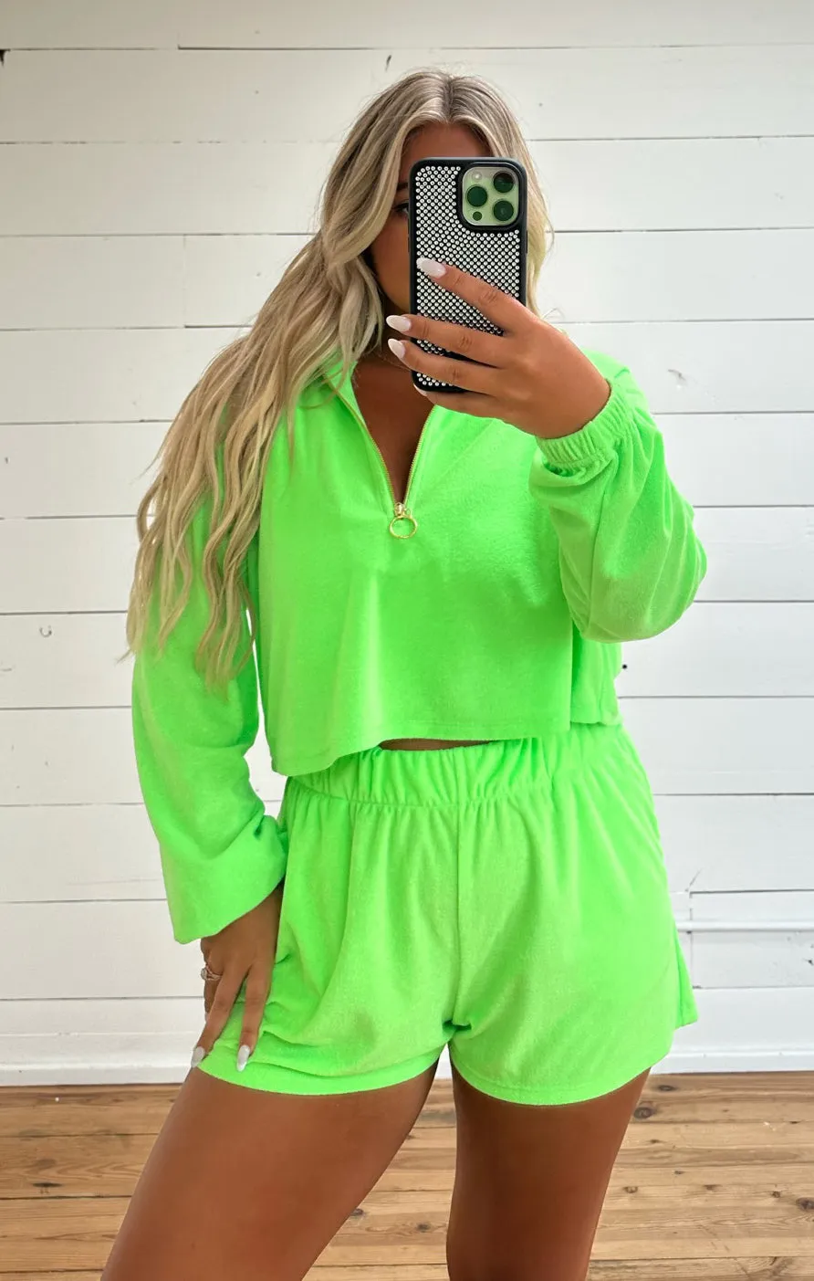 Spano Pullover ~ Neon Grün Terry