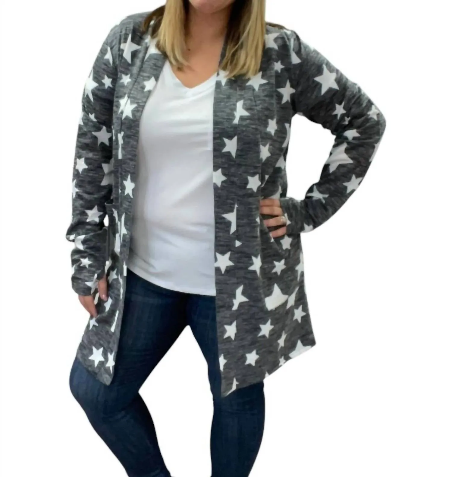 Star Daze Cardigan In Schwarz