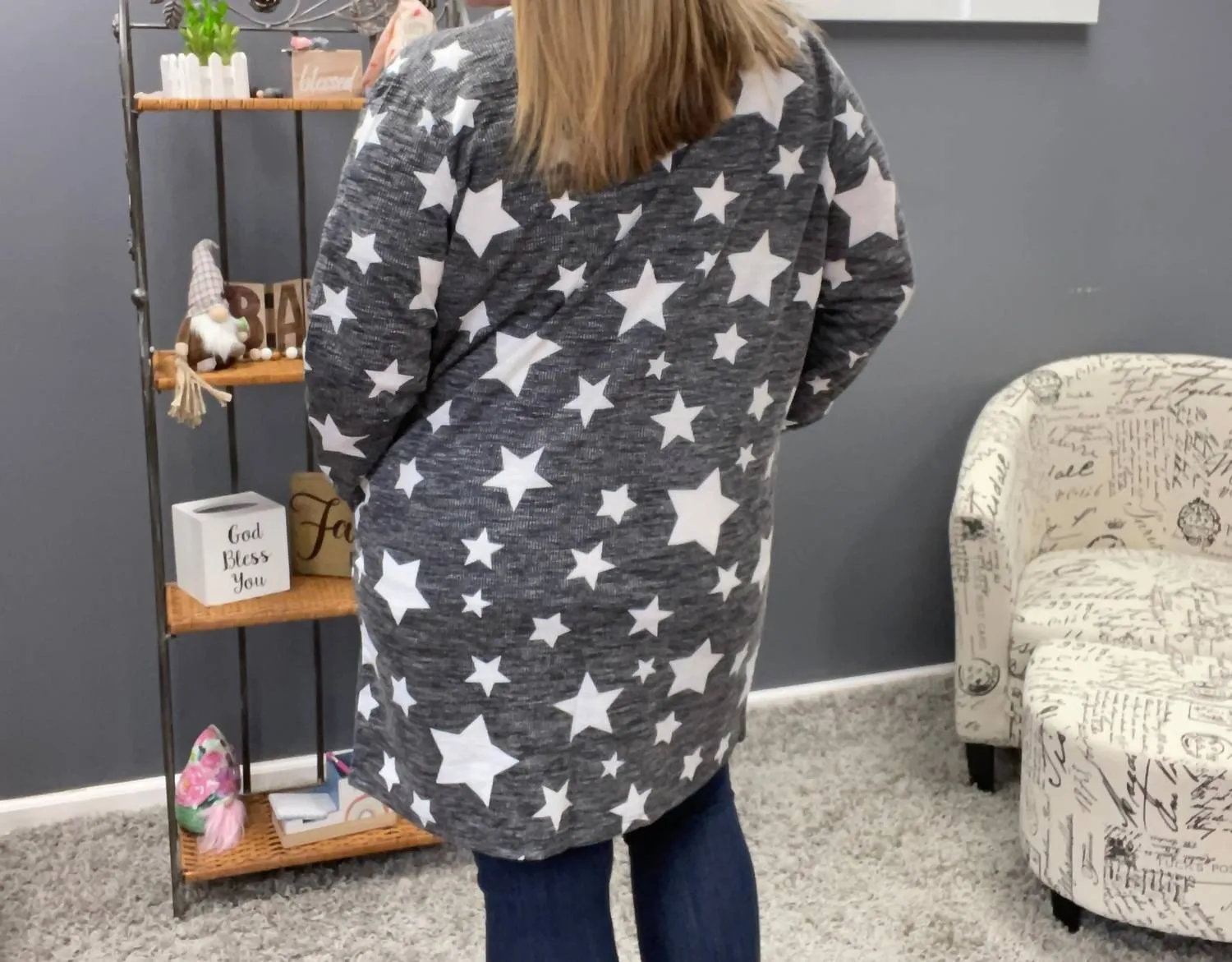 Star Daze Cardigan In Schwarz