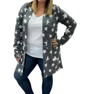 Star Daze Cardigan In Schwarz