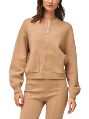 Superfeine Bio-Baumwoll-Jacke im Vintage-Kamelton