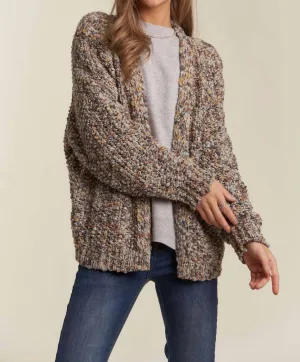 Pullover-Cardigan in Mehrfarben