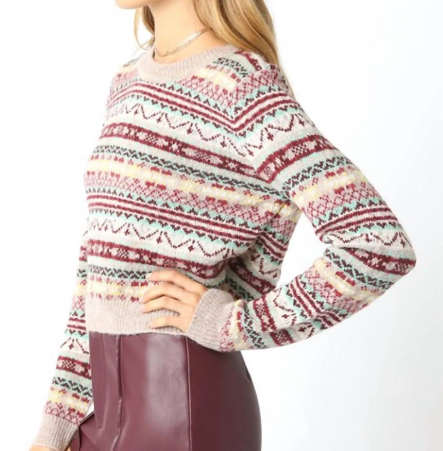 Schweiz Pullover im Fair-Isle-Stil