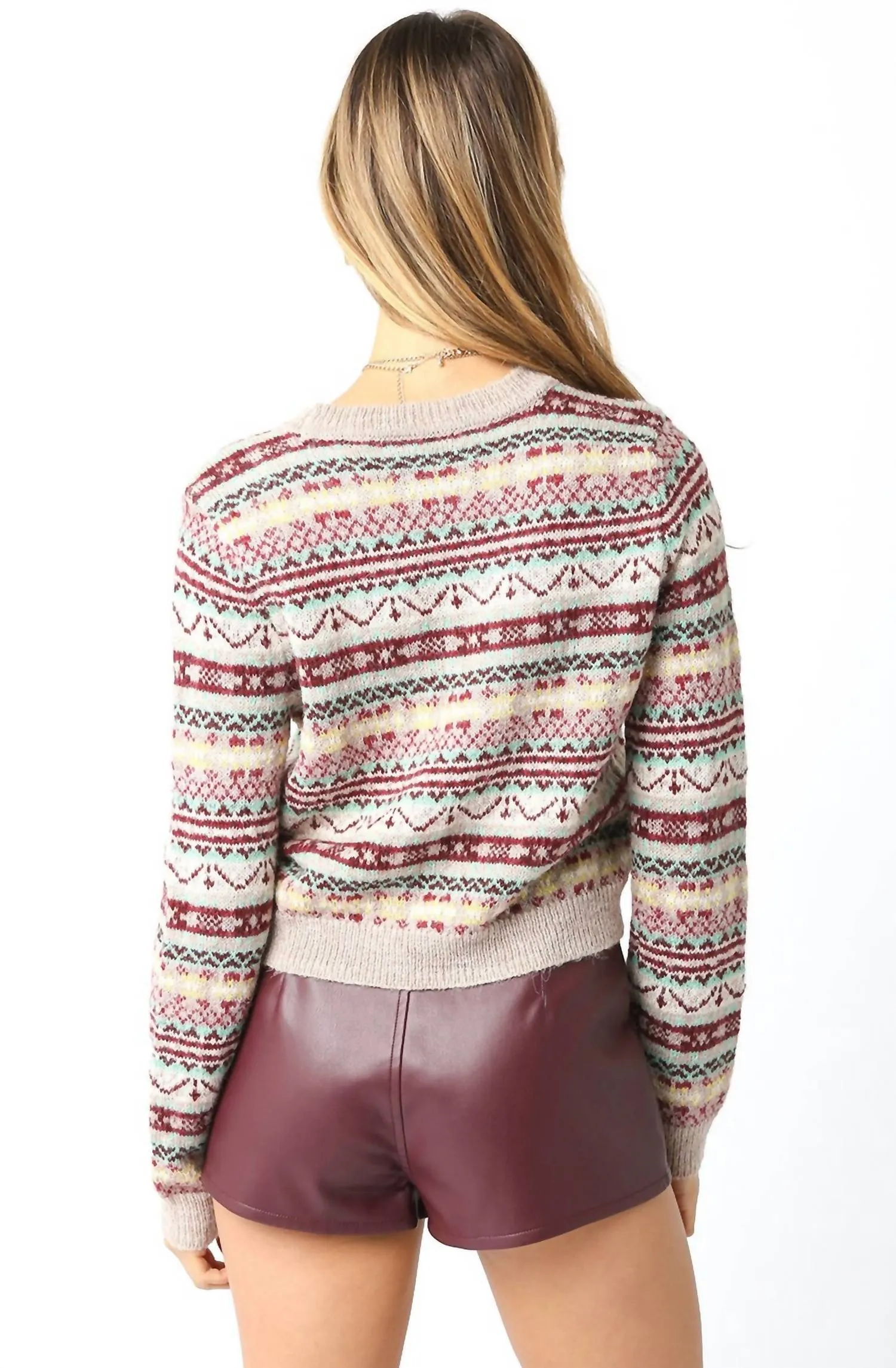 Schweiz Pullover im Fair-Isle-Stil