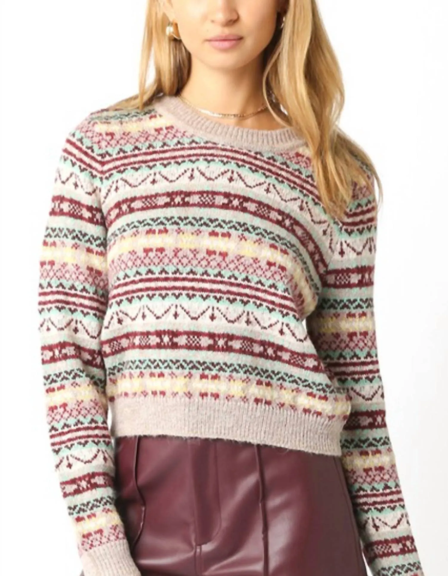 Schweiz Pullover im Fair-Isle-Stil