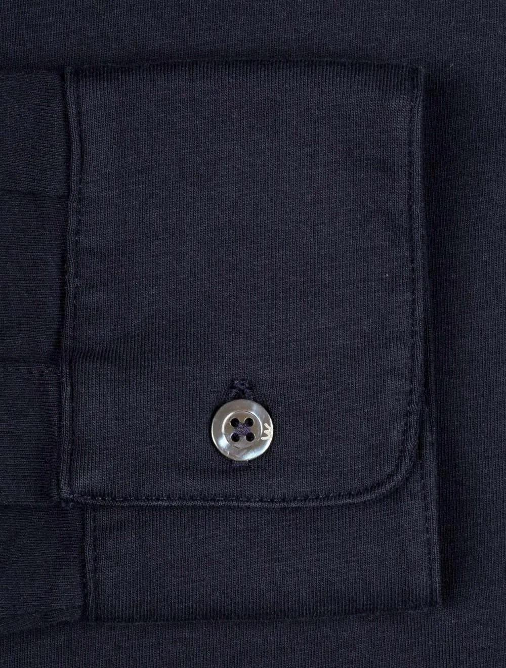 Maßgeschneidertes Polo-Shirt aus Jersey in Marineblau