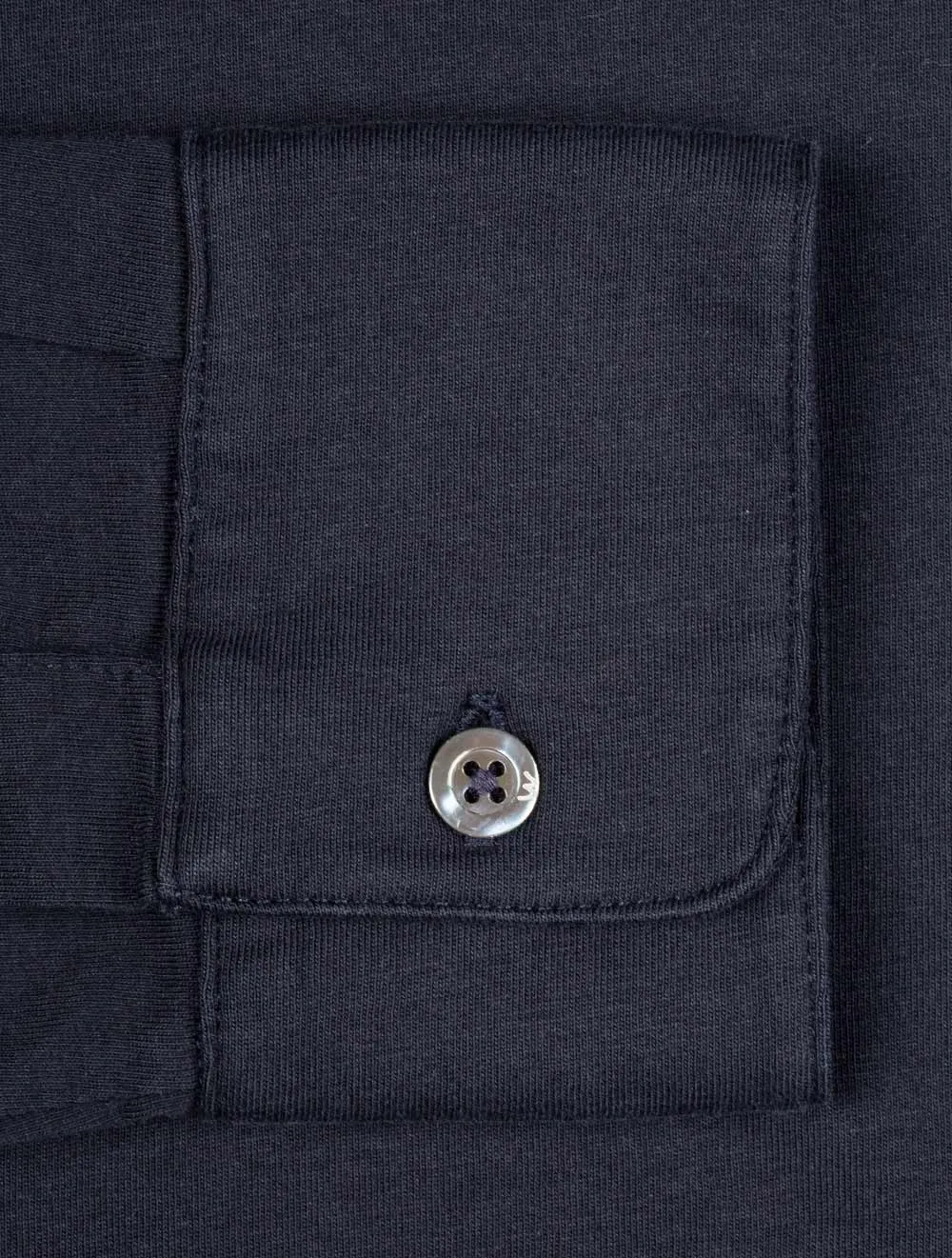 Maßgeschneidertes Polo-Shirt aus Jersey in Marineblau