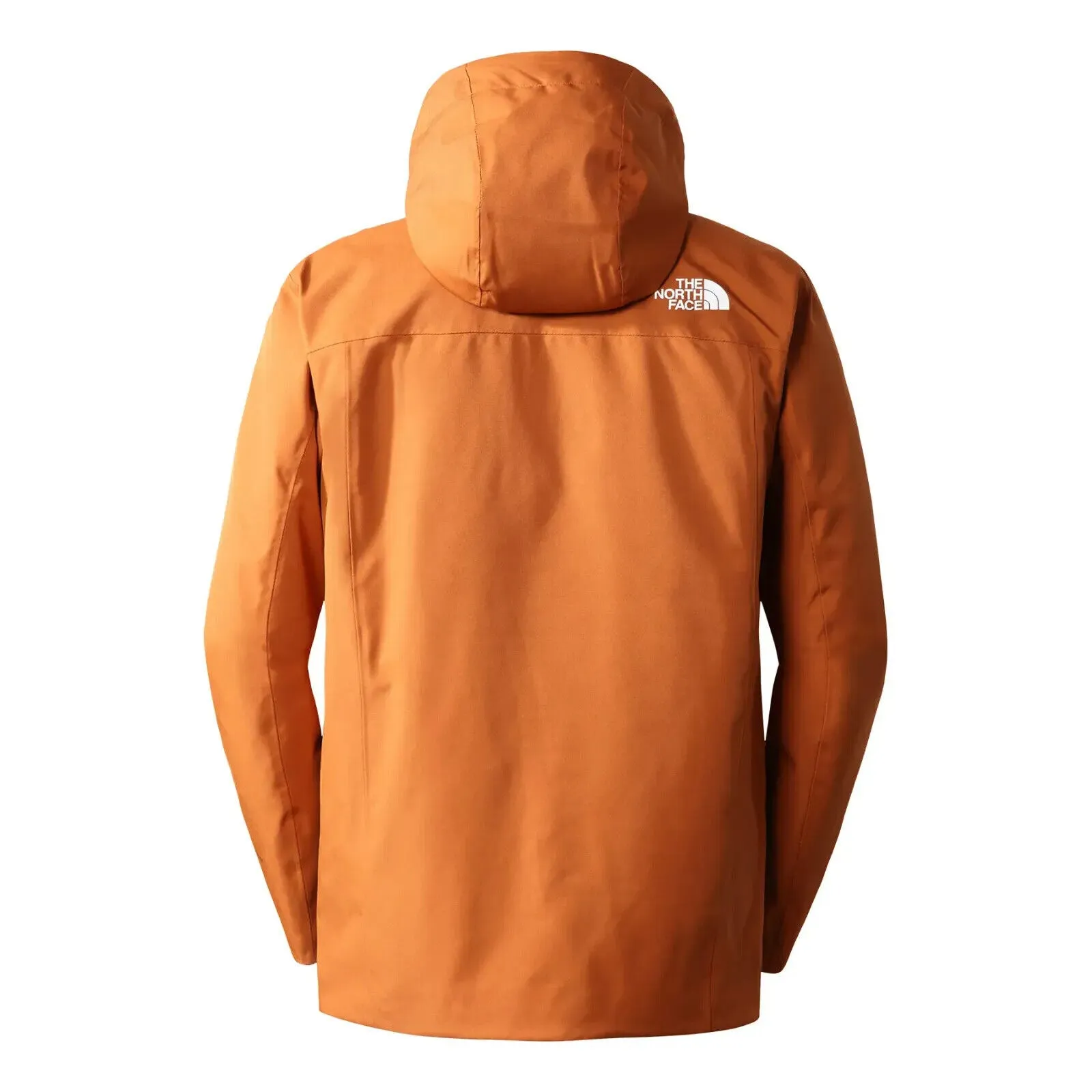 THE NORTH FACE Herren Skijacke mit Isolierung, Lederbraun/Cone Orange/TNF Schwarz, Größe S