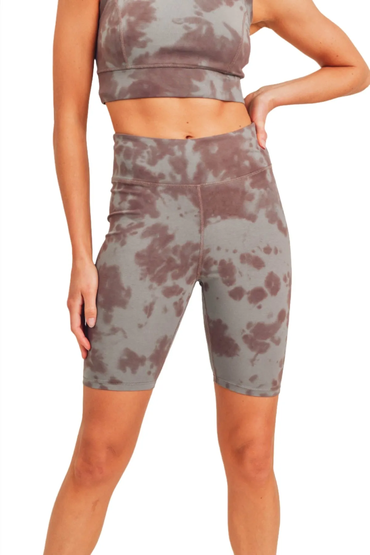 Tie-Dye Baumwoll-Hochtaucher-Bermudashorts APH2790