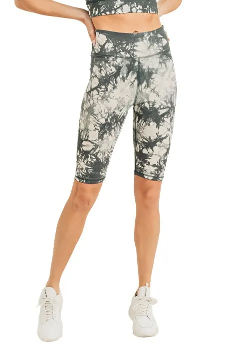 Tie-Dye Baumwoll-Hochtaucher-Bermudashorts APH2790